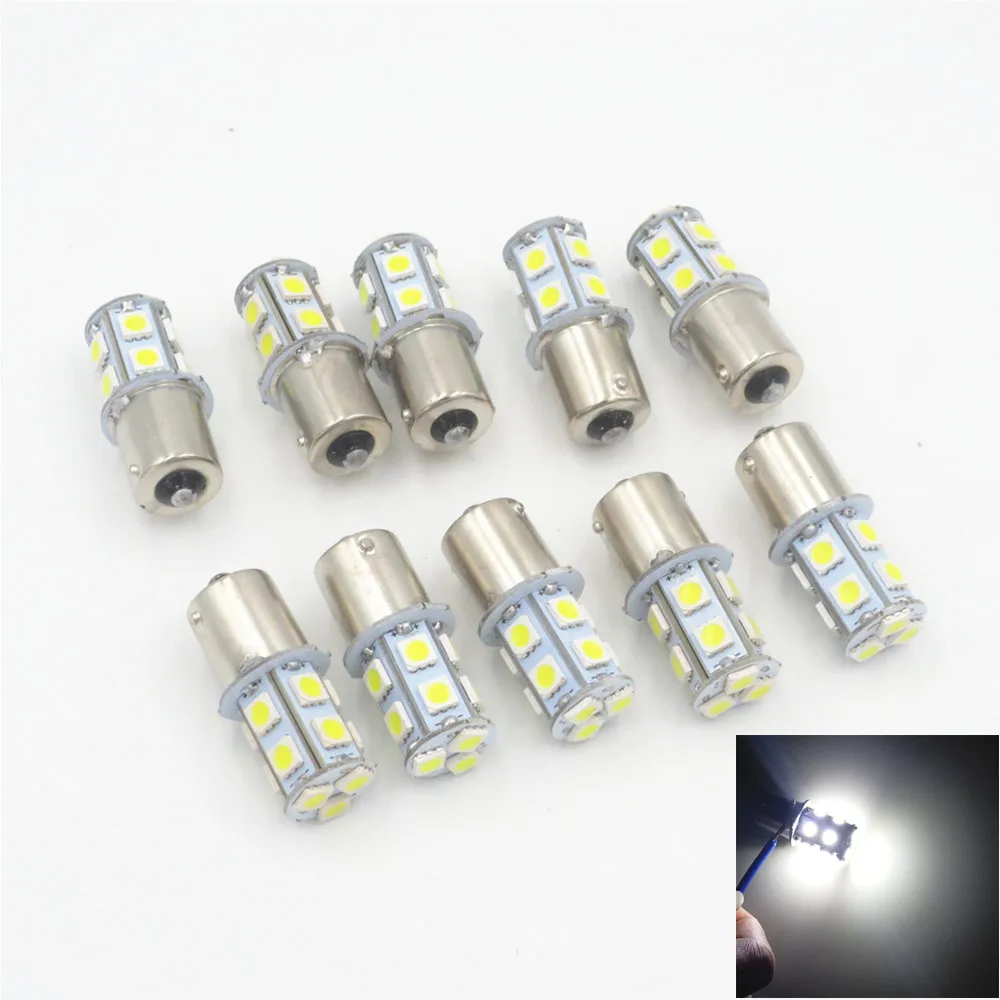 XYIVYG 10x 1156 6000K White 13 SMD BA15S RV Trailer Interior 12V LED