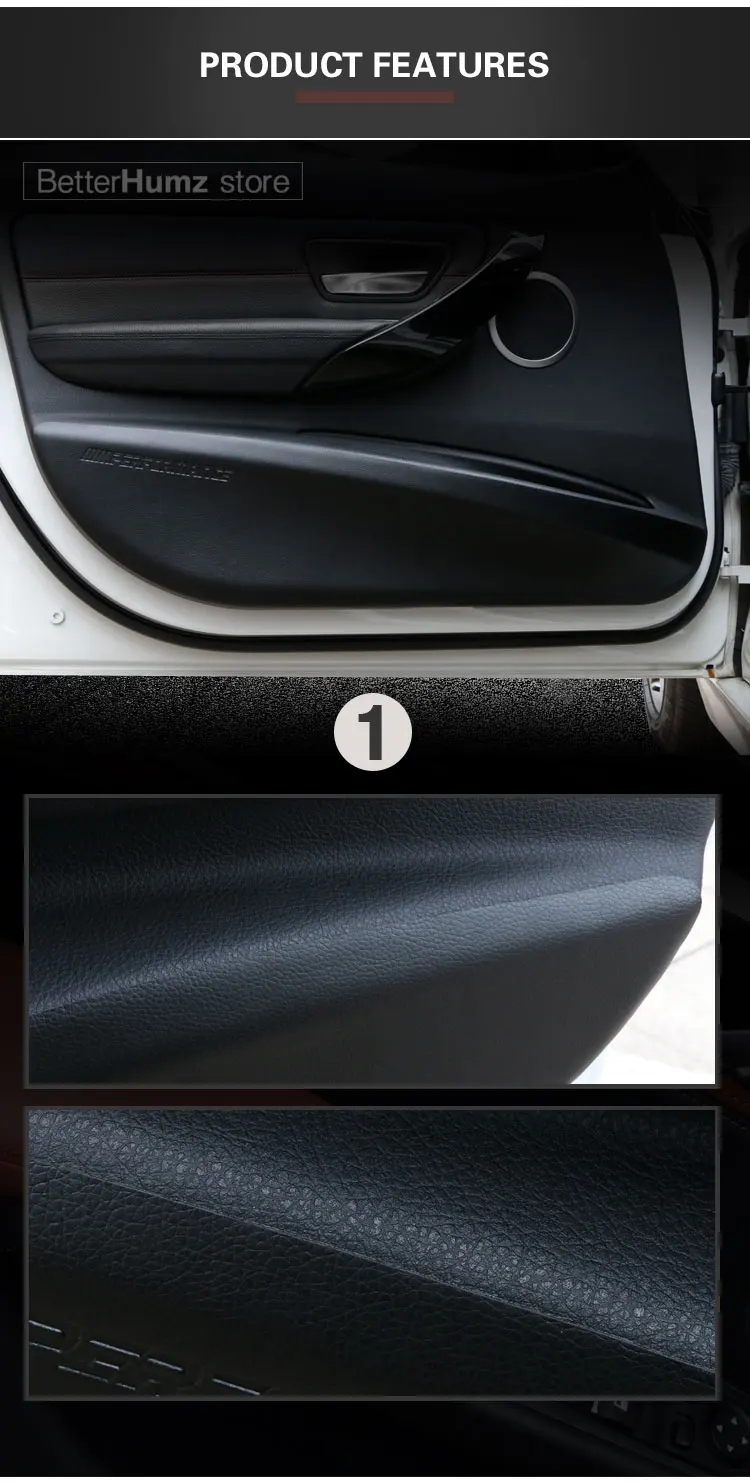 Автомобильная дверь анти-kick Pad стикер ультра-тонкая кожа ПВХ защита двери боковой край пленка для BMW E90 F30 F34 F10 аксессуары