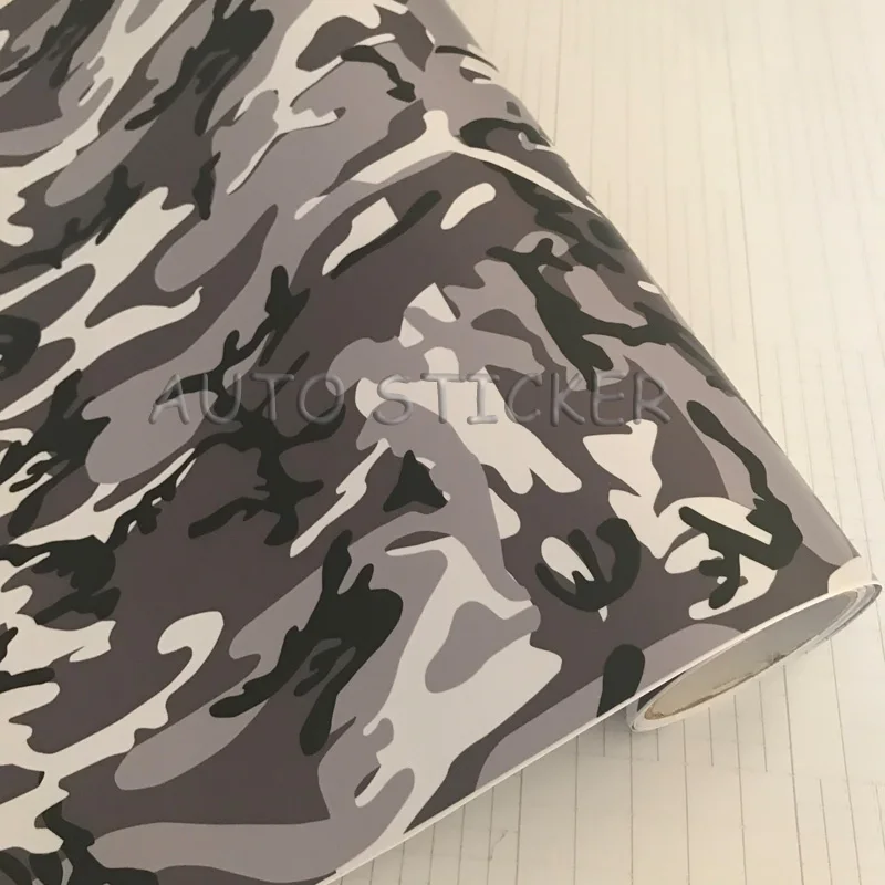 Black white gray camo vinyl car wraps car sticker 6