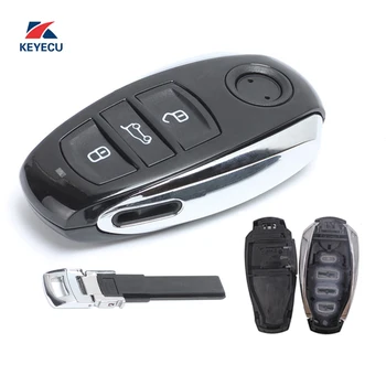

KEYECU Pair Replacement Remote Car Key Shell Case Fob 3 Button for VW Volkswagen Touareg 2011-2014 (Shell Only)