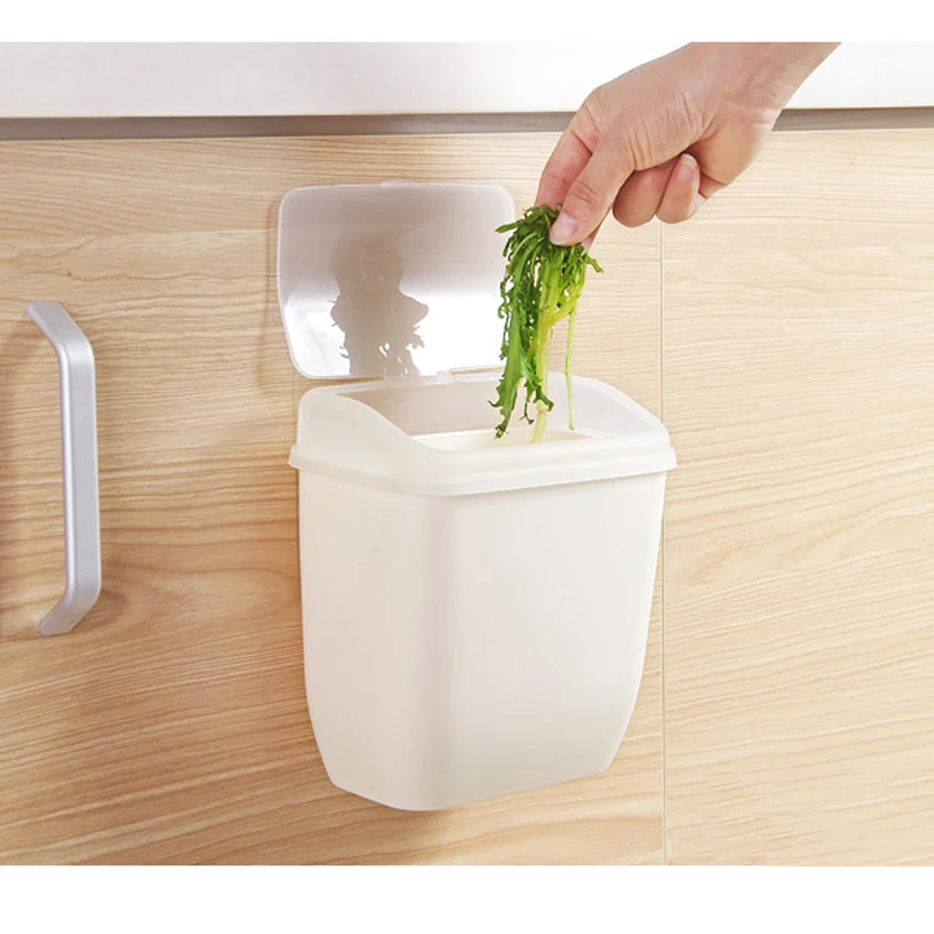 Wall Mounted Wastebasket Trash Can For Bathroom, Kitchen, Office Garden Decor