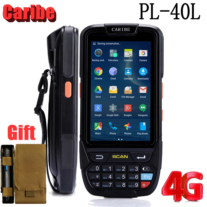 CARIBE 1D 2D ماسح الباركود يده محطة PDA أحدث دعم التصميم 4G الاتصالات الروبوت 7.0 CARIBE 1D 2D ماسح الباركود يده محطة PDA أحدث دعم التصميم 4G الاتصالات الروبوت 7.0