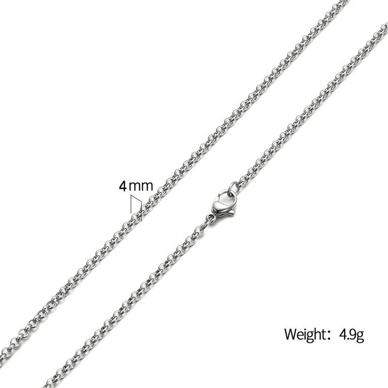 AZIZ BEKKAOUI Базовая цепочка на шею для мужчин и женщин кукурузное звено Ожерелье Твист цепь торговля ювелирные изделия 45-60 см - Окраска металла: KZ043 4mm