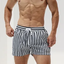 DESMIIT Купальники Шорты для плавания мужские пляжные шорты в полоску Quick Dry Boardshorts Мужские купальный костюм пляжные бермуды серфинг Ванна одежда