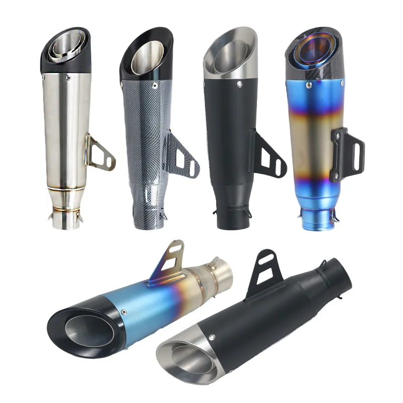 

36-51mm Motorcycle For SC GP Scooter Project Exhaust Muffler Stainless Steel CNC Pipe Free Laser marking/stickers For SC Project