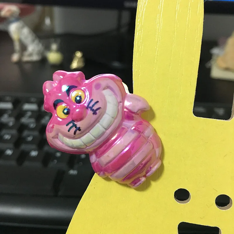 10pcs/lot Mini Cheshire Cat Alice in Wonderland PVC Figure Collectible Model Toy Doll Paper Clip Gift for Children 5cm