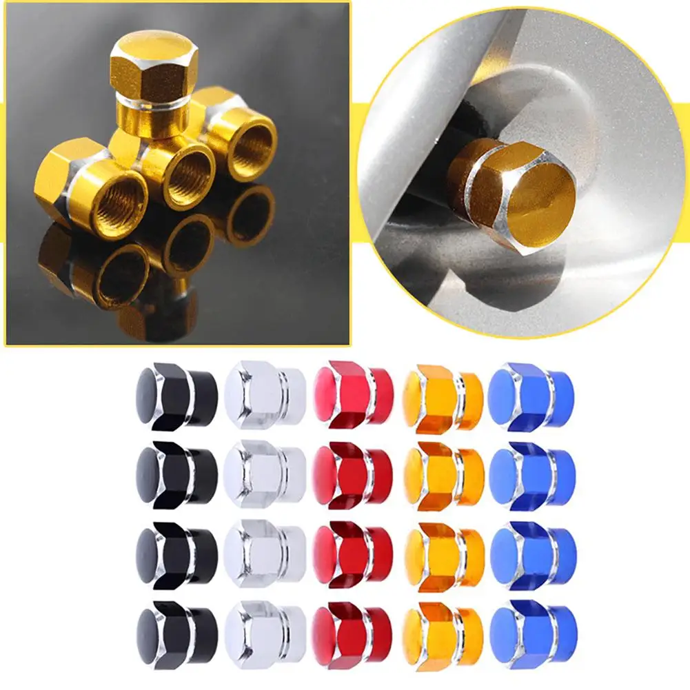 

4Pcs/set Universal Aluminum Alloy Vehicle Tyre Dust Valve Caps Car Tire Stem Cover
