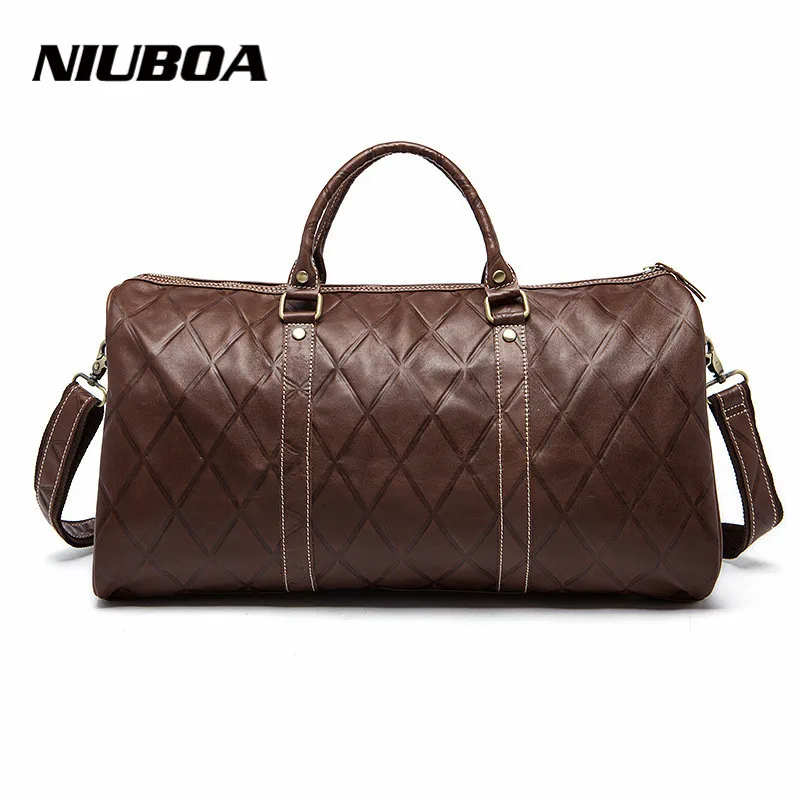 

Super Large Genuine Leather Travel Bag Eurp Style Cowhide Leather Weekender Duffle Bag Man Business Travel Duffles Shoulder Bags