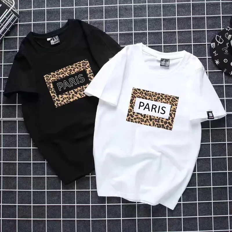 

WSFS T Shirt Women Summer Short Sleeves Tee Shirts Tops Harajuku Leopard Print Tshirt 65% Cotton Ulzzang T-shirt Women Plus Size