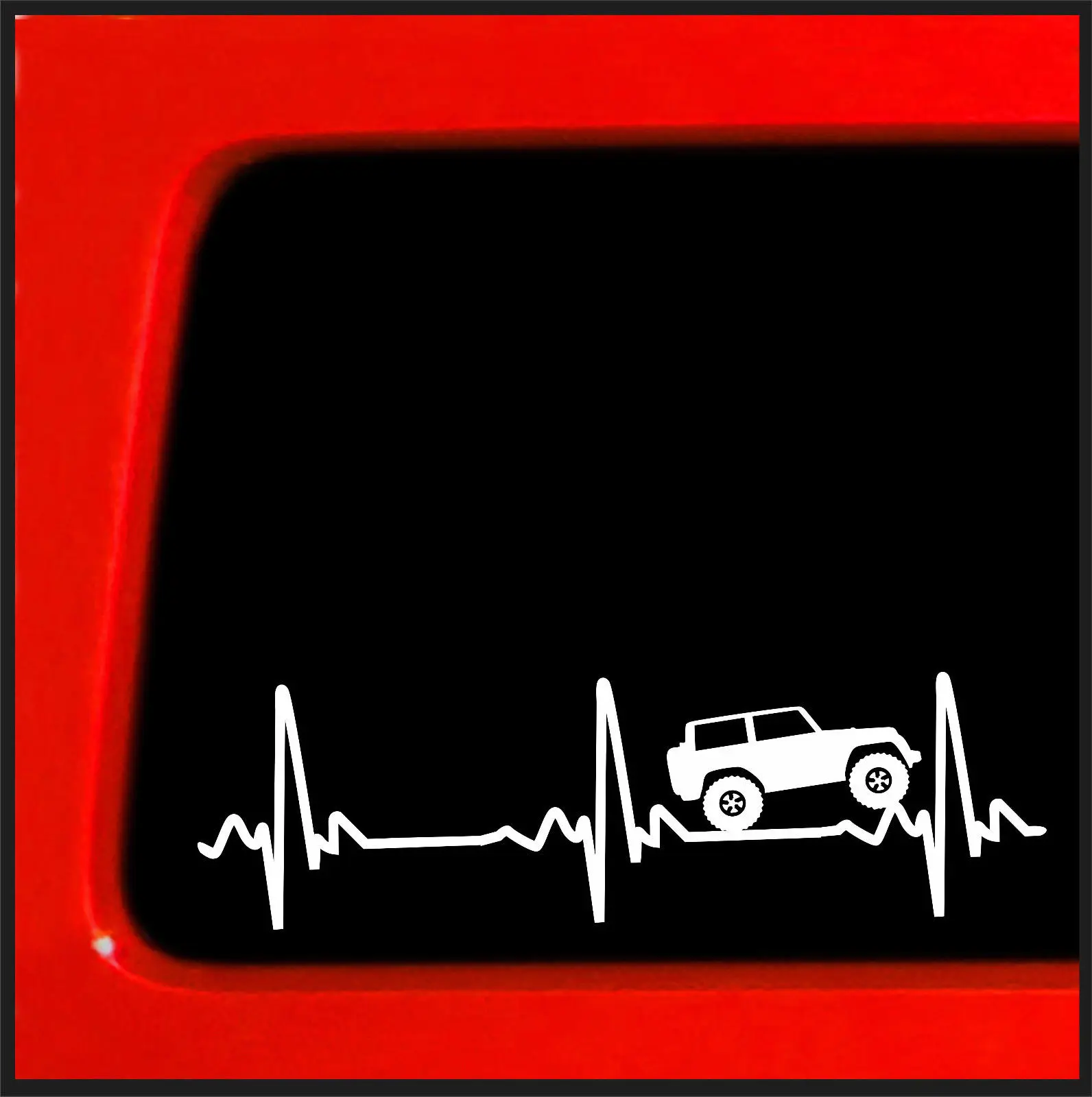 

20*6.3cm Heart beat Funny Car Window Bumper Novelty JDM Drift Vinyl Decal Sticker Wrangler Decal for Car Truck Laptop