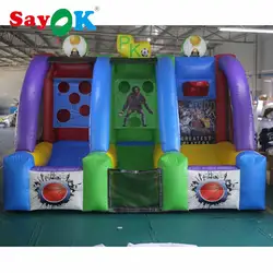 SayOK надувной для баскетбола суд и футбольный стол для стрельба мяч и играть Футбол Оценка игры с воздуходувкой