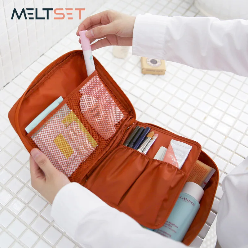 

Women Portable Makeup Toiletry Storage Bag Oxford Travel Bag Organizer Case Cosmetic Wash Pouch Multifunction Beauty Cute Bag