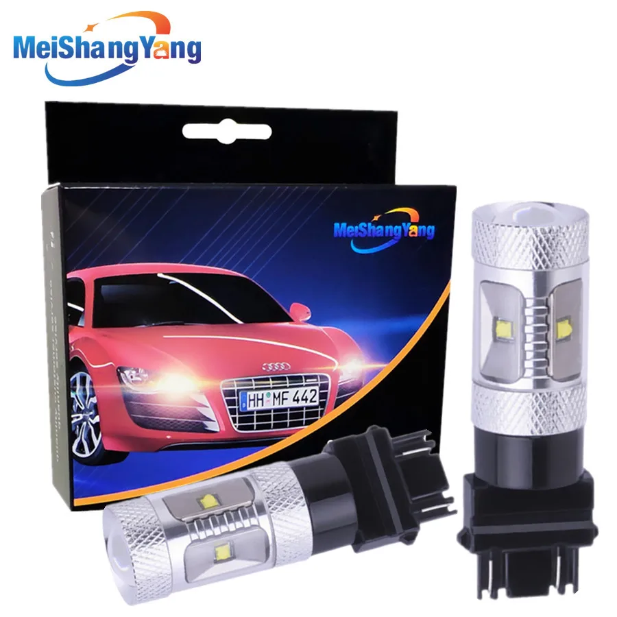 2Pcs 3157 3156 30W Cree Led Chip Lamp car Bulb Auto p27/7w led car bulbs rear Lights Car Light Source parking 12V 24V 2pcs canbus car lights 5 7w w5w led t15 t10 signal light 57smd 12v no error car led auto light for parking backup rear lamp