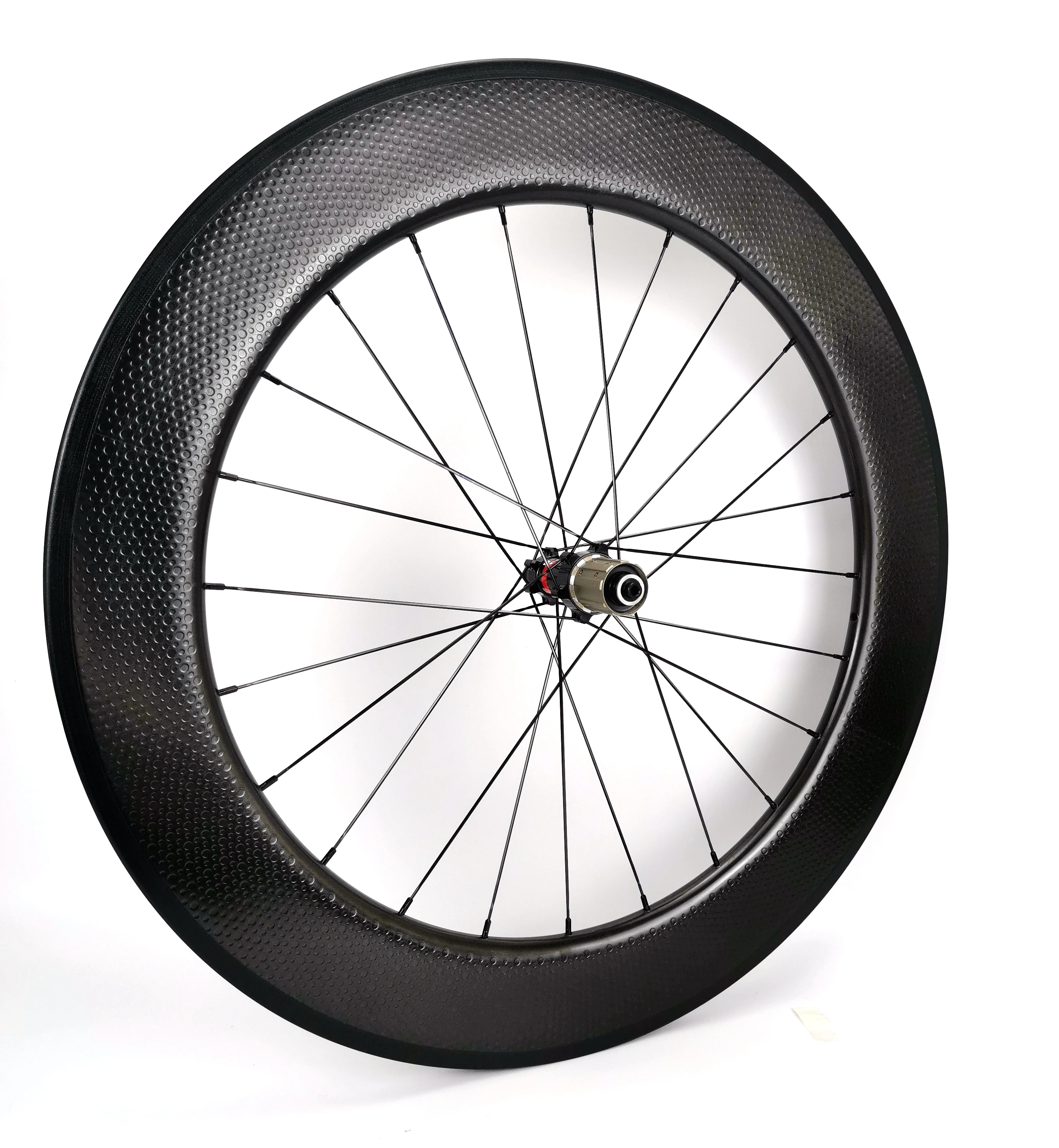 Flash Deal 700C 80mm depth 25mm width Road carbon wheels bicyle Tubular/Clincher Dimple surface carbon wheelset with novatec 511/522 2 Flash Deal 700C 80mm depth 25mm width Road carbon wheels bicyle Tubular/Clincher Dimple surface carbon wheelset with novatec 511/522 2