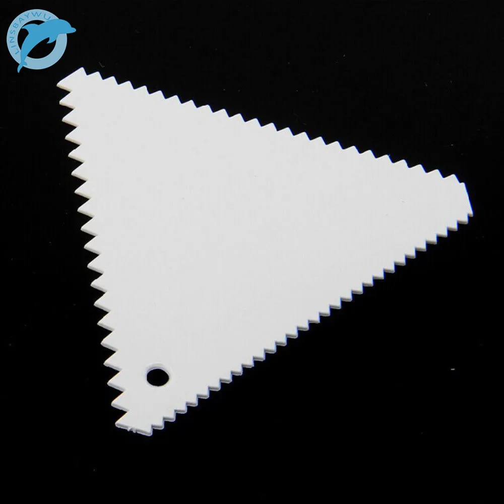 

LINSBAYWU Plastic Cake Smoother Cake Scraper/Spatula Triangular Blade Dough Cutter Multifunction Blade For Cakes Baking Tools