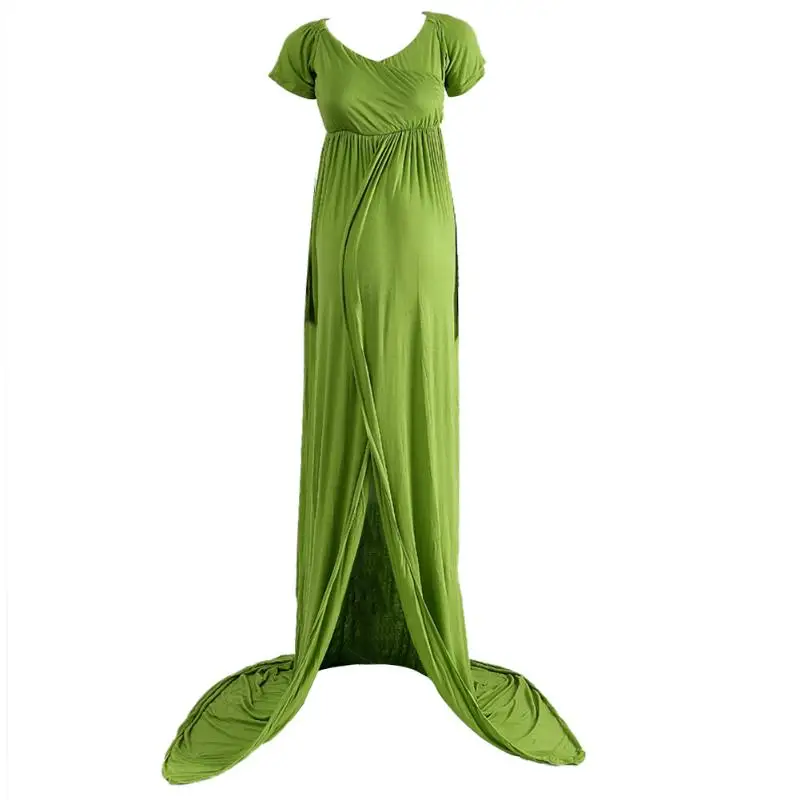 Модные аксессуары для фотосессий для беременных, платья для беременных, Одежда для беременных, шифоновое платье макси, платье для фотосессии - Цвет: Зеленый