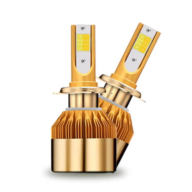 CROSSLEOPARD White Gold Color 12V 10000LM H4 H7 H1 H8 H9 H11 Led Car Headlight 3000K 6000K Dual Color Led Headlamp Auto Bulbs  (15)