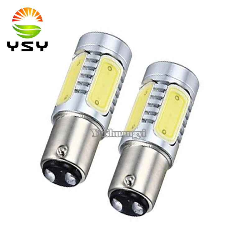 2 шт. 1157 7 5 W 650LM COB LED с объективом белый свет реверсивная лампа/стоп сигнал|cob led|cob