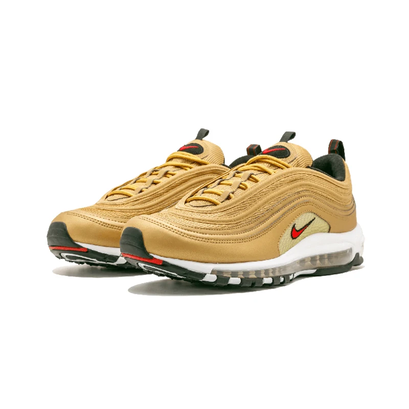 2019 Nike Оригинальные кроссовки AIR MAX 97 металлический золотой дышащий мужской спортивная обувь для бега наружные кроссовки с низким верхом