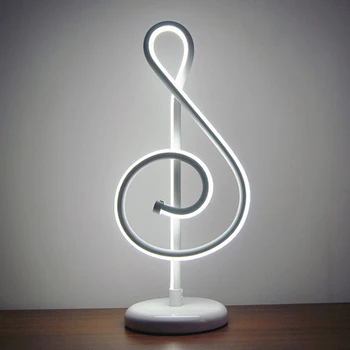 

25W Modern Golden Music Note Bedroom LED Desk Lamp Artistic Home Living Room Bedside Decoration Night Light Gift For Family
