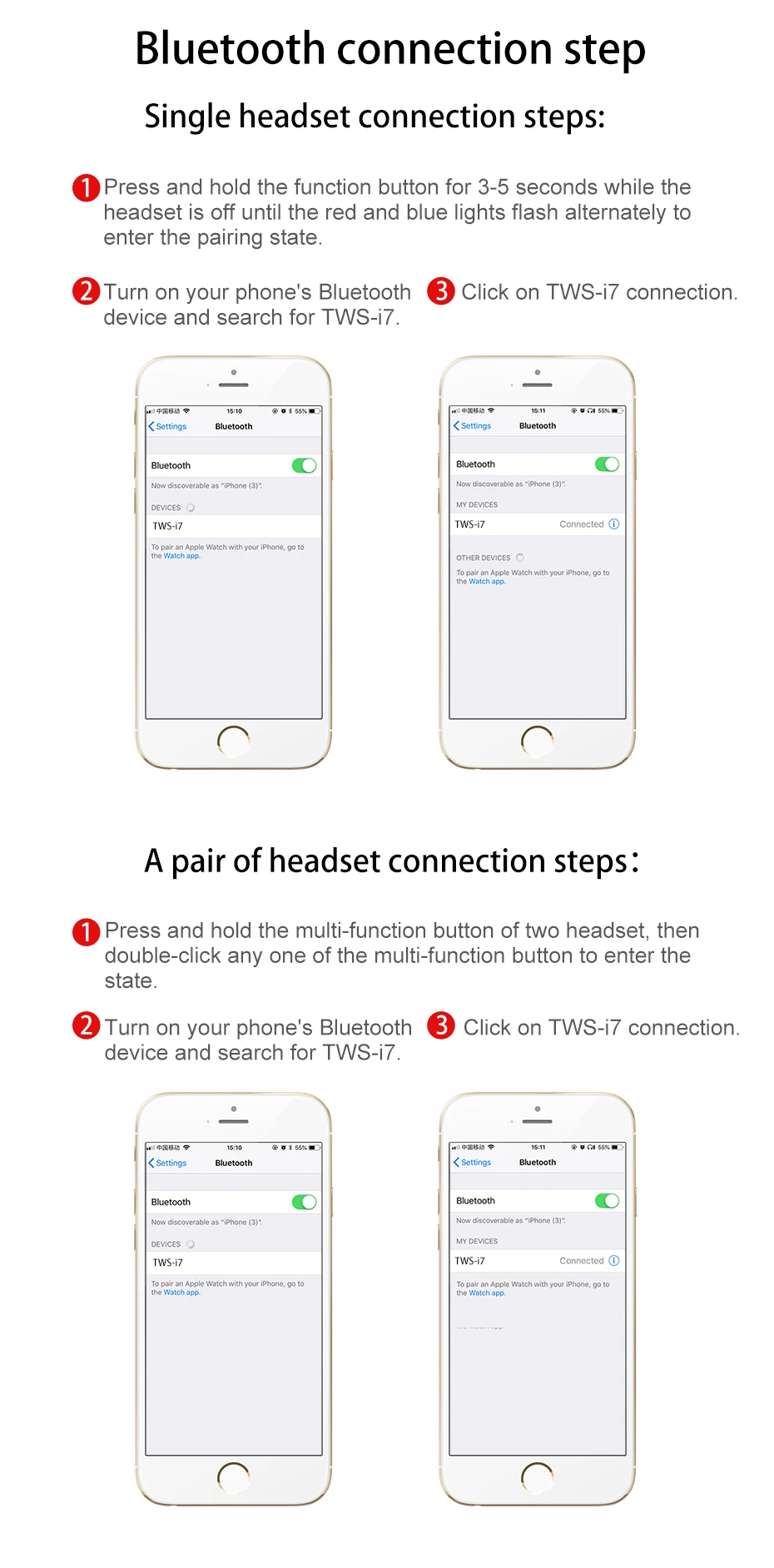 Bluetooth наушники, мини беспроводные наушники, беспроводные наушники, стерео спортивные наушники-вкладыши, гарнитура для телефона, IPhone, samsung, sony