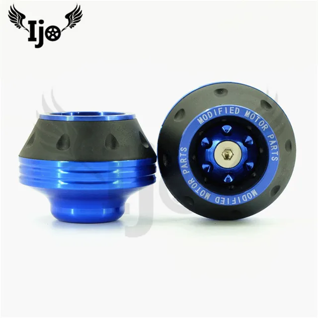 wheel protection motorbike crash pads colorful Protector motorcycle crash protect motocross crash pad wheel frame slider moto Blue