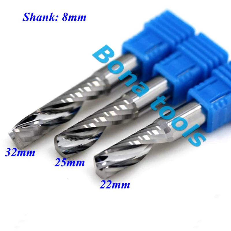 5pcs Carbide End Milling Cutting double flute CNC router Wood bits 6mm x 25mm