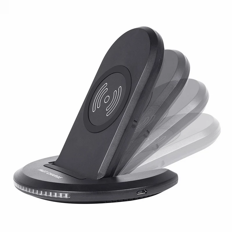 Ascromy Fast Wireless Charging Foldable Pad Stand for Samsung Galaxy Note 8 S8 Plus iPhone 8 Plus X 10 Cordless Charger Station (8)