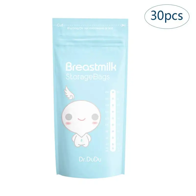

30 Pieces 200ml Milk Freezer Bags Mother Milk Baby Food Storage Breast Milk Storage Bag BPA Free Convenient for Breastfeeding