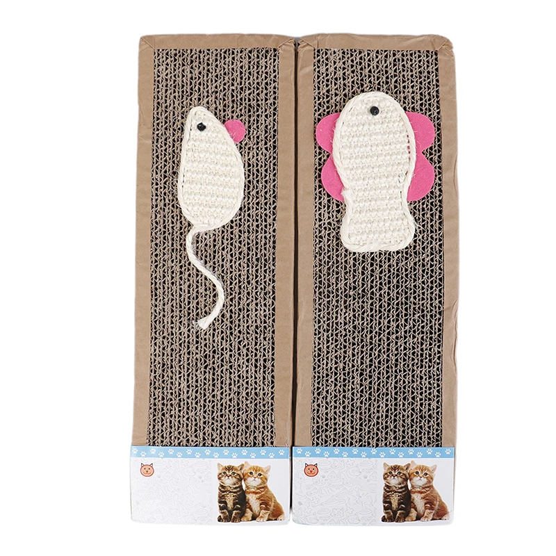 

Mouse fish Style Pet Cat Scratch Play Pad Corrugated Safe Card Board Scratcher Toy New Arrival