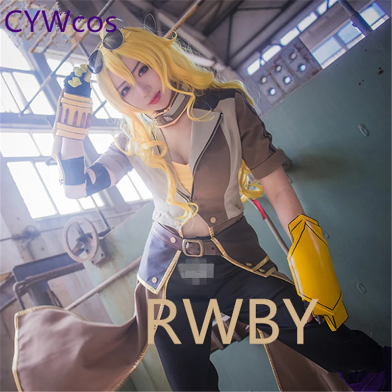 

Anime RWBY VOLUME 4 Yang Xiaolong Cosplay Costume Uniform Outfits Tube Tops+Coat+Pants+Gloves+Shoes