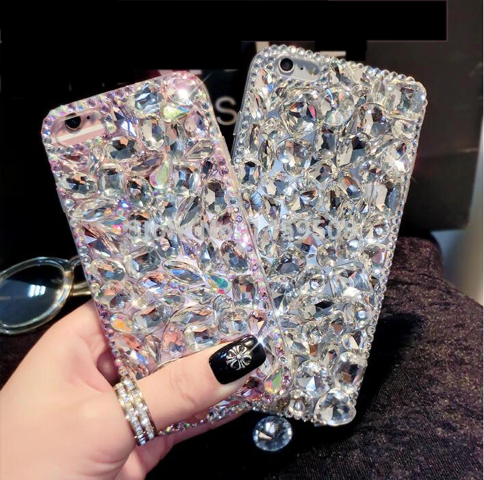 

For Sony Xperia Z1 Z2 Z3 Z5 M4 M5 E5 C4 C5 L1 L2 Handmade Rhinestone Case Full Big Diamond Crystal Cover