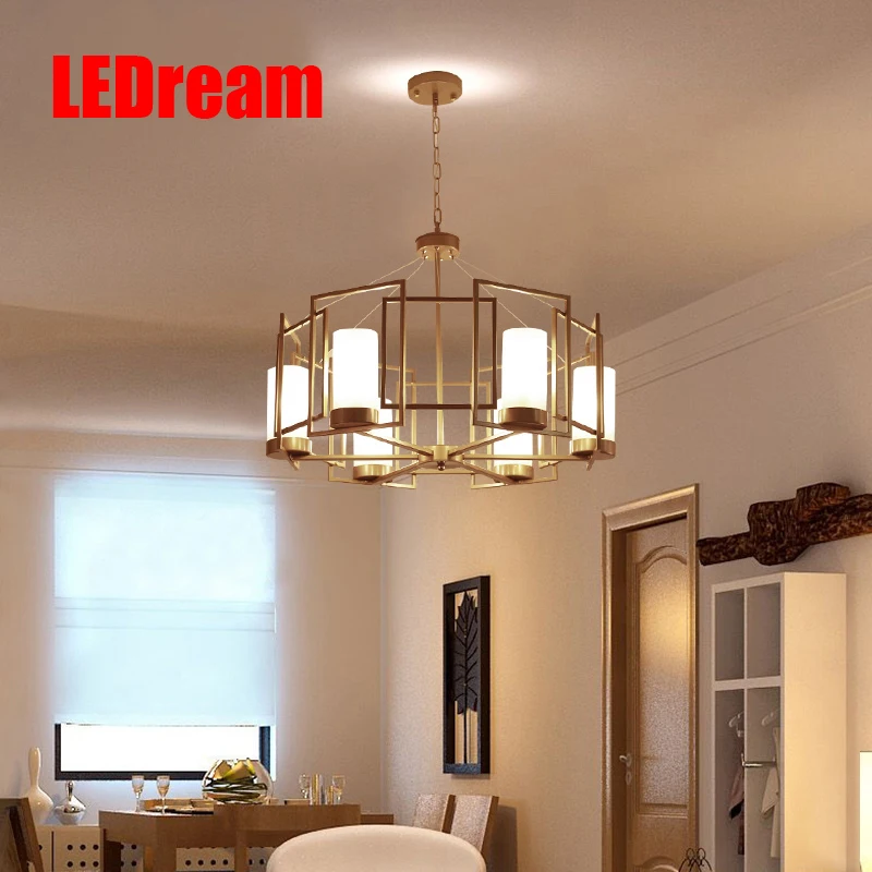 

Postmodern t American contracted lights Nordic led double entry building villa droplight sitting room