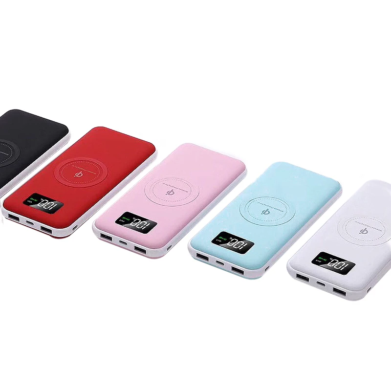 High Capacity 10000mAh Power Bank Qi Wireless Charger LED Screen Display Dual USB External Battery Poverbank for Mobile Phone High Capacity 10000mAh Power Bank Qi Wireless Charger LED Screen Display Dual USB External Battery Poverbank for Mobile Phone