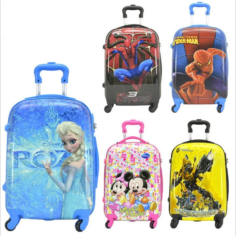 

New 20 Inch Cartoon Children Rolling Luggage Kid Suitcase Boy Girl Princess Abs Trolley Case Boarding Box Trunk Carry Rol