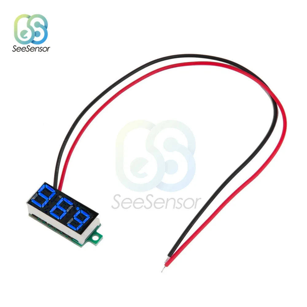 

0.36 Inch 2 Line Display Voltmeter 0.36 Inch Mini LED Digital Voltmeter Blue Panel Voltage Meter