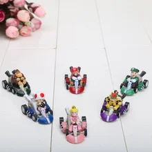 1 комплект super mario Bros Kart PULL BACK Figures 6 шт./компл. Kart PULL BACK Figures super mario