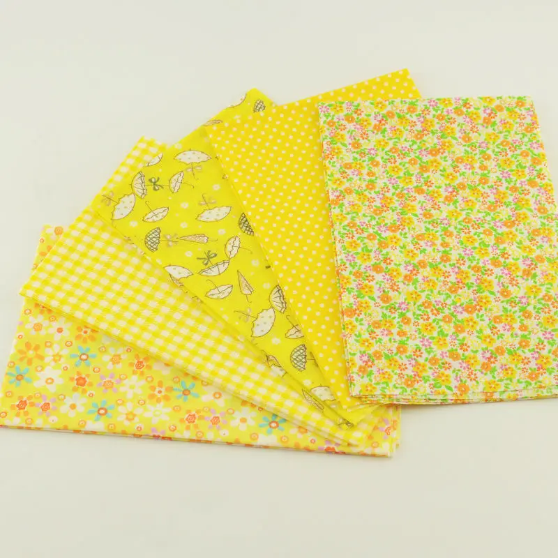 Materials Sewing Plain 5 Pieces 50cm*50cm Free Pattern Cotton Fabric Tissues Different Color Desk and Gift Decoration Art Work|work|fabric