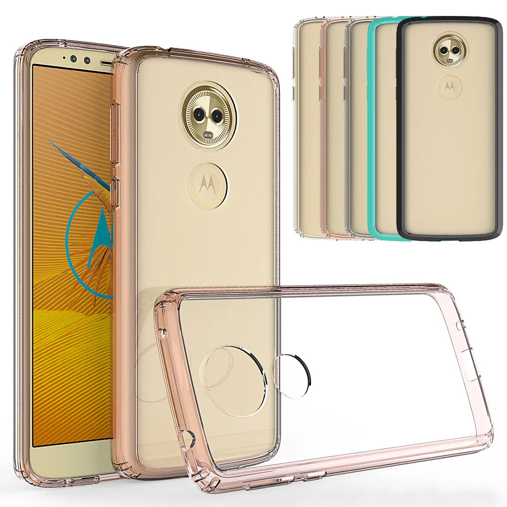Тонкий мягкий жесткий чехол из ТПУ для Motorola Moto E5 Plus прозрачный телефона с защитой
