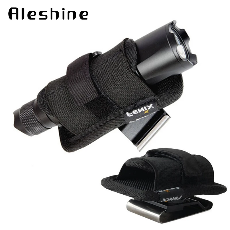Flashlight Belt Clip Black Nylon 18650 Battery Holster Pouch Cover Belt