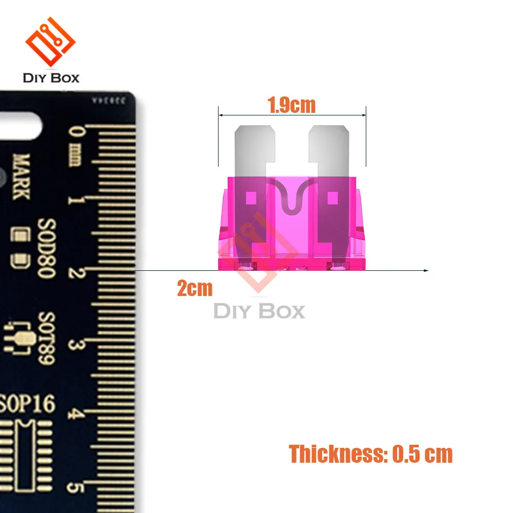 100 шт. Средний 1,9x2 см автомобильный предохранитель тепловой срезы 5A 7.5A 10A 15A 20A 25A 30A 35A 40A AMP Тип лезвия Автомобильная вставка Fuze Fusibles