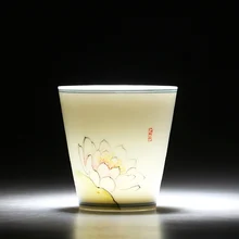 Горячая китайская кунг-фу чайная чашка одна керамическая чашка Цзиндэчжэнь ручная роспись кружка