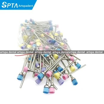 

100pcs dental Low Speed Brush Polisher Colorful Nylon Latch Flat Polishing Polisher Prophy Bowl Dental Brush