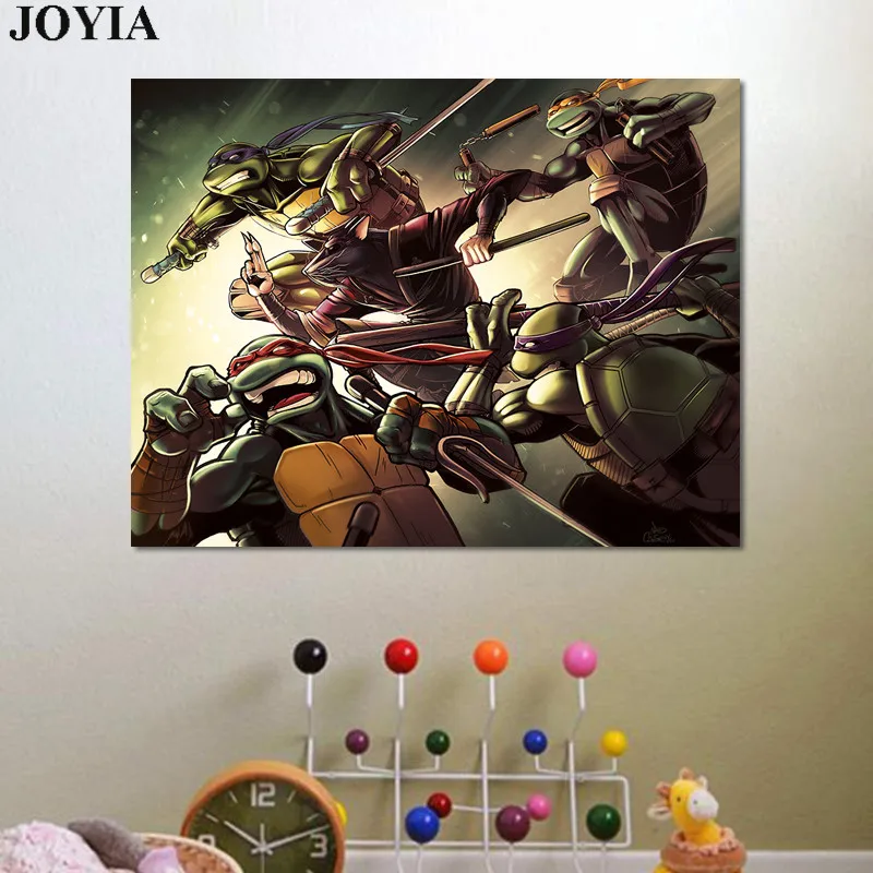 

Ninja Turtles Poster, Teenage Mutant Ninja Turtles Classic Comics Art Print Poster, Kids Boys Room Wall Decoration
