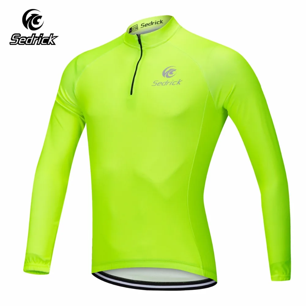 Sedrick 1/4 на молнии с длинным рукавом Майки для велоспорта Pro Bike Team MTB Road Ciclismo спортивные Джерси Верхняя одежда 4 цвета XS-4XL для мужчин