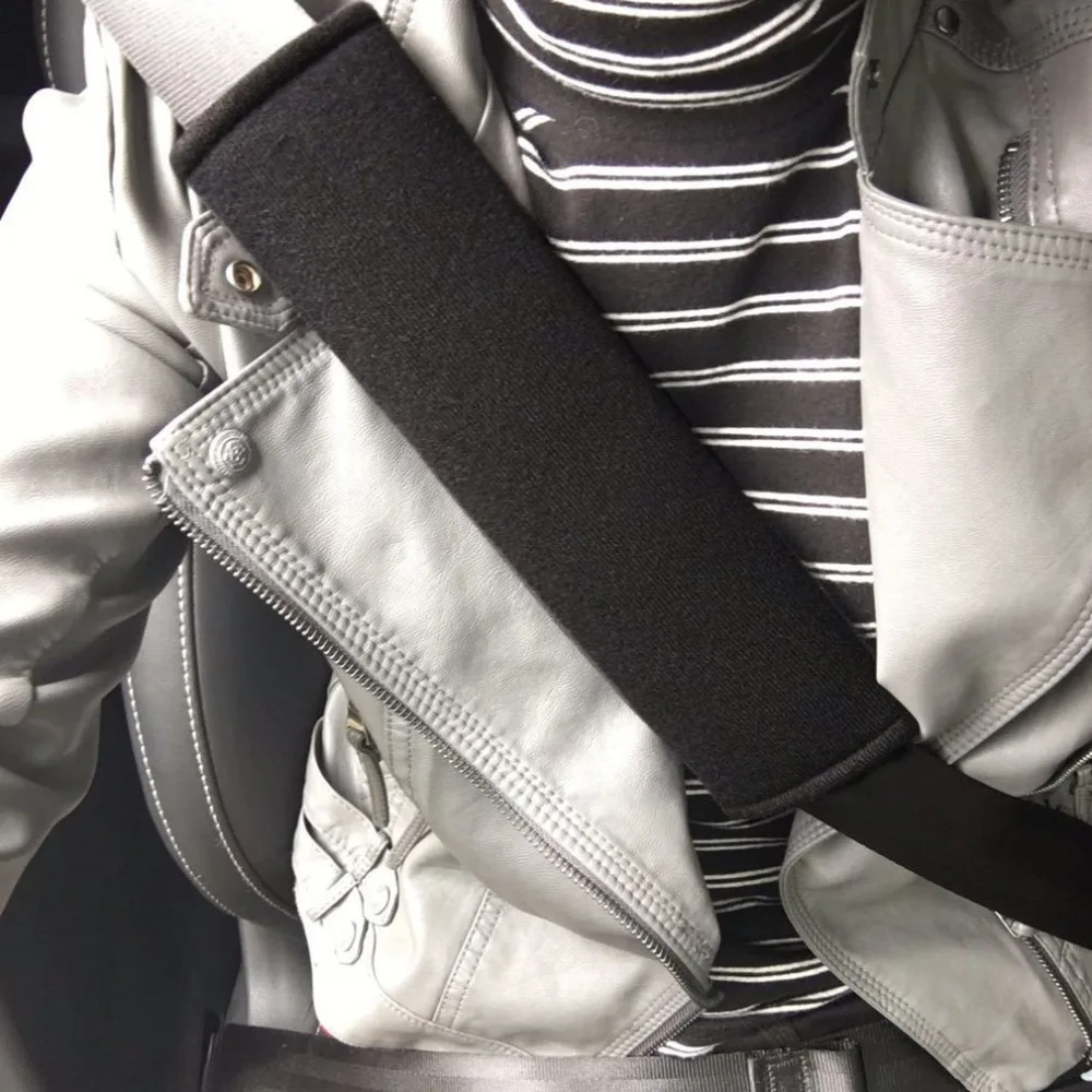 2Pcs Super Soft Car Belt Cover Seat Shoulder Pad Cushion Strap Covers