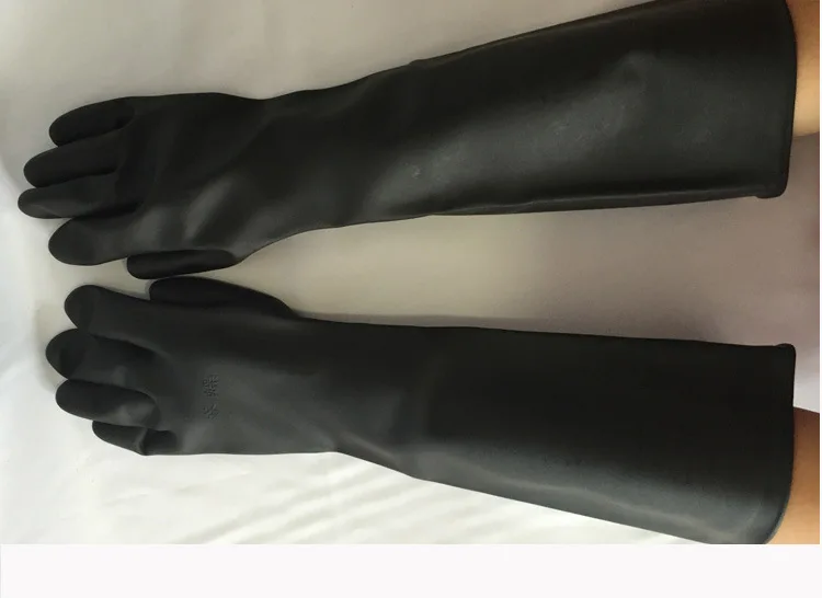 50 см Высокое качество защитные перчатки рабочие белые/Черные Водонепроницаемые рабочие перчатки кислотные и щелочные маслостойкие защитные перчатки рабочие