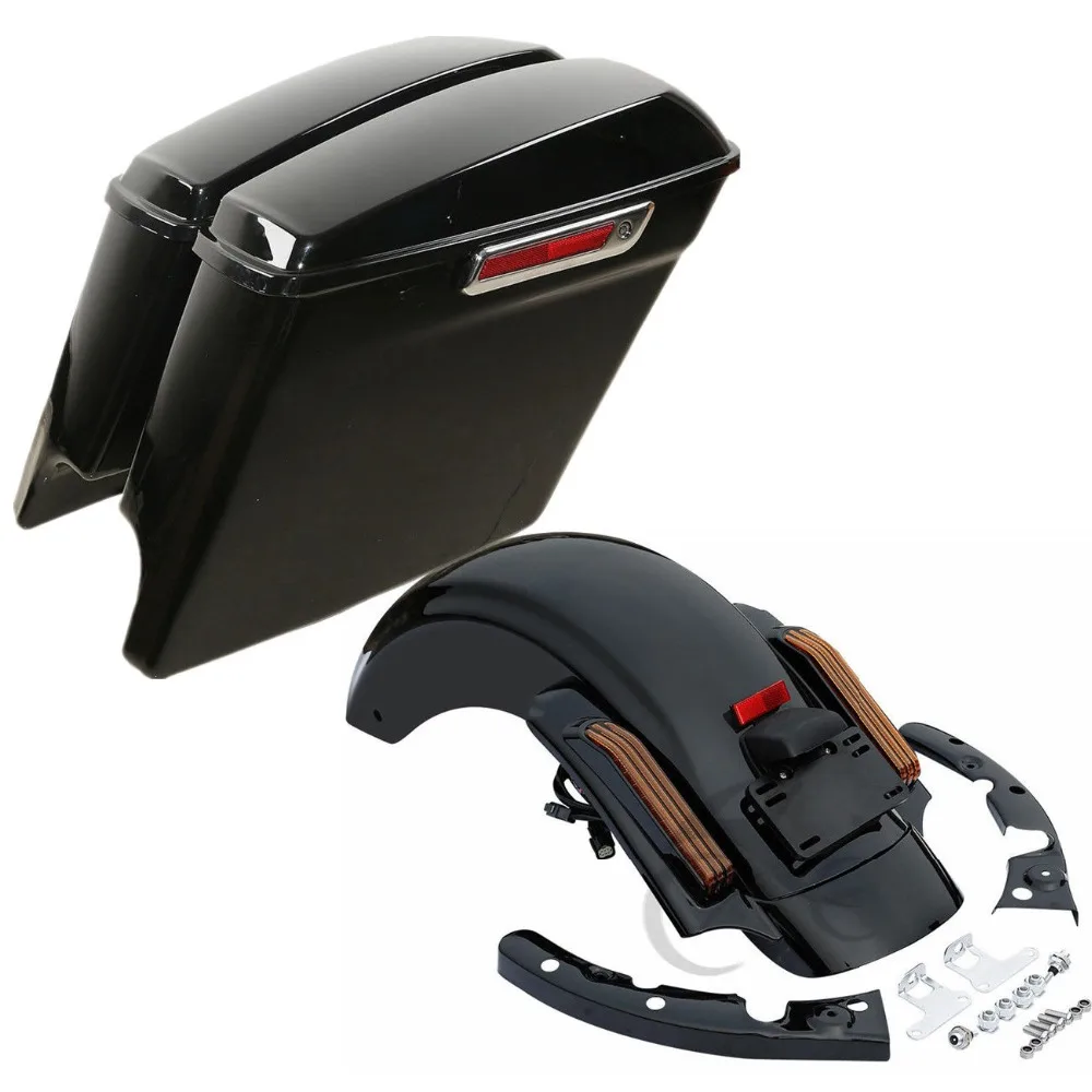 

Motorcycle ABS 5" Extended Saddlebags CVO Rear Fender For Harley Road King Road Glide Street Glide Electra Glide 2014-2018 2017