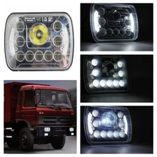 5x7 дюймов 45 Вт " светодиодные фары для грузового транспорта с угловыми глазами 45 Вт Высокий/Низкий Луч в костюме для jeep грузовые автомобили kenworth фонари для внедорожника