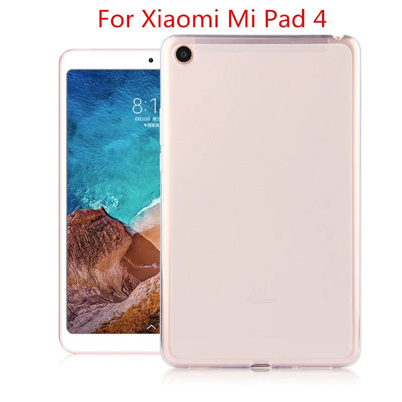 Прозрачный кремний TPU чехол для Xiaomi Mi Pad 4 чехол Защитный ТПУ чехол для задней части планшета чехол для Xiaomi Mi Pad 4 3 2 - Цвет: For Mi Pad 4